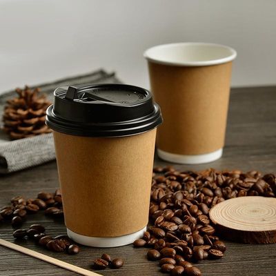 Kraftpapier 30oz drukte Beschikbare Dubbele Muur het Drinken Koffiedocument Koppen