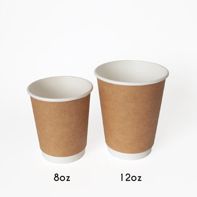 Het biologisch afbreekbare Drinken PLA die Rekupereerbare Dubbele Muurdocument koffiekoppen met een laag bedekken