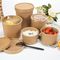Kraftpapier haalt het Document van 10oz Beschikbare Soepkommen voor de Hete Container van het Voedsel Gouden Foiled Voedsel weg