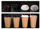 De beschikbare Koffiekop maakte de Dubbele Kop Logo Print Drink Cup van de Muurkoffie dik