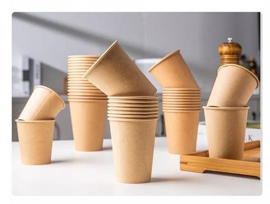 Biologisch afbreekbare PE die Meeneemkraftpapier-Document Koppen voor het Hete/Koude Drinken met een laag bedekken