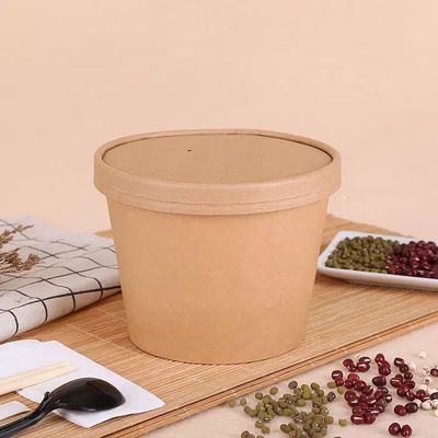 Het Document van salade het Havermoutpap Verpakte Kraftpapier Meeneemvakje 32Oz van het Kom Snelle Voedsel