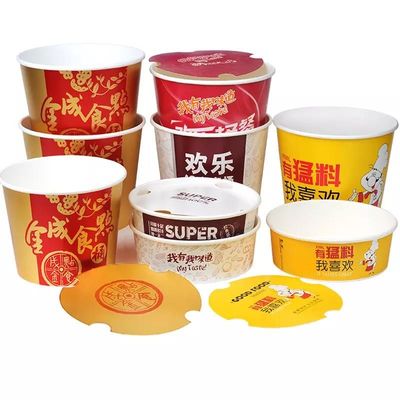 KFC Hoge CapacityFamily Fried Chicken Paper Buckets Disposable met Deksel